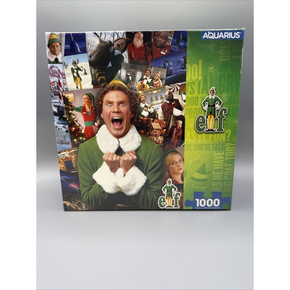 NEW Elf Movie Will Ferrell Christmas Collage 1000 Pc Jigsaw Puzzle SEALED